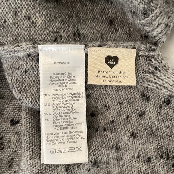 Gray madewell mock neck turtleneck - Picture 5 of 6